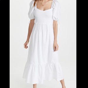Faithful the Brand Lithana MIDI Dress in white